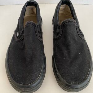 Black Slip-On Vans Canvas Shoes